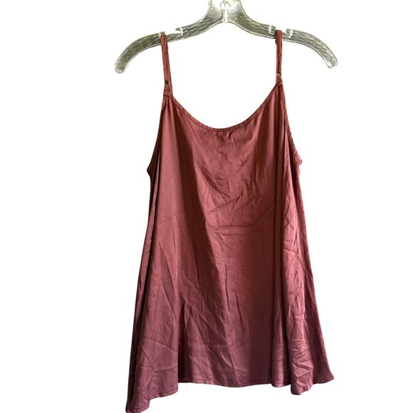 By Anthropologie Anthro Alison Beaded Cami Tank Top Medium Brown Sleeveless - Picture 3 of 9